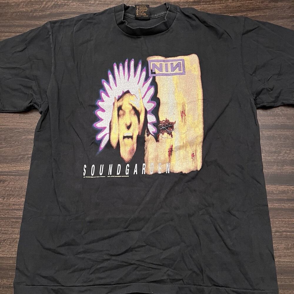 Soundgarden NIN Nine Inch Nails Tour Faded Band modern Single aop vintage shirt